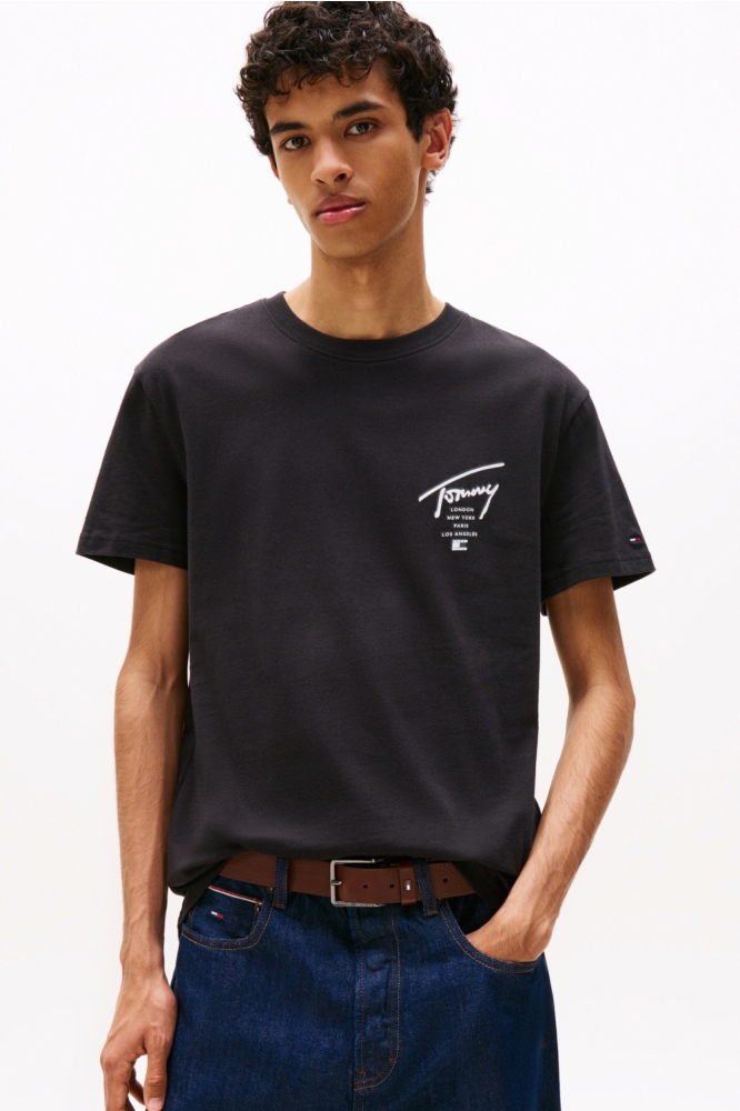 TJM REG SIGN CITY TEE EXT DM0DM22120 BDS BLACK